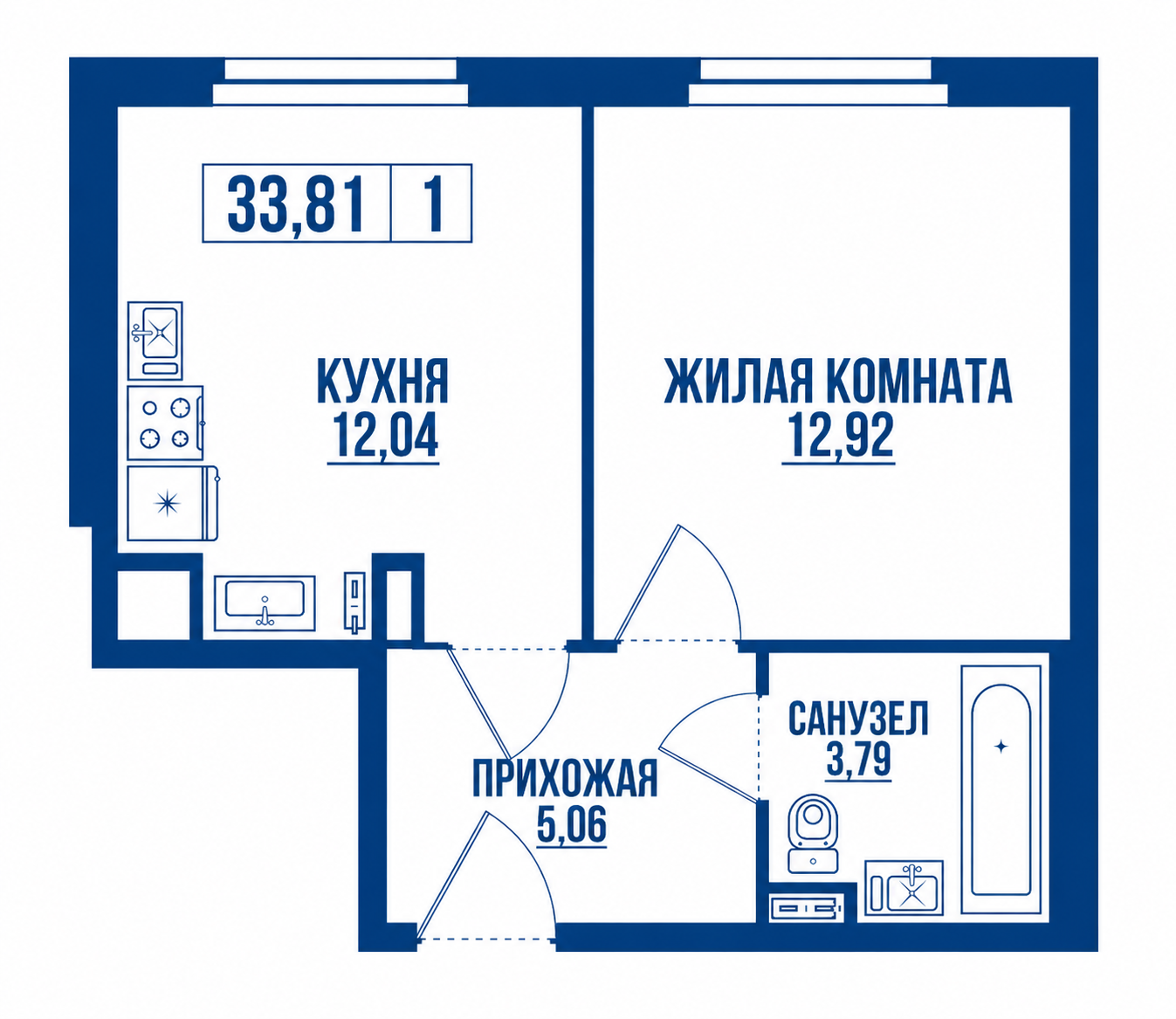 1-комнатная