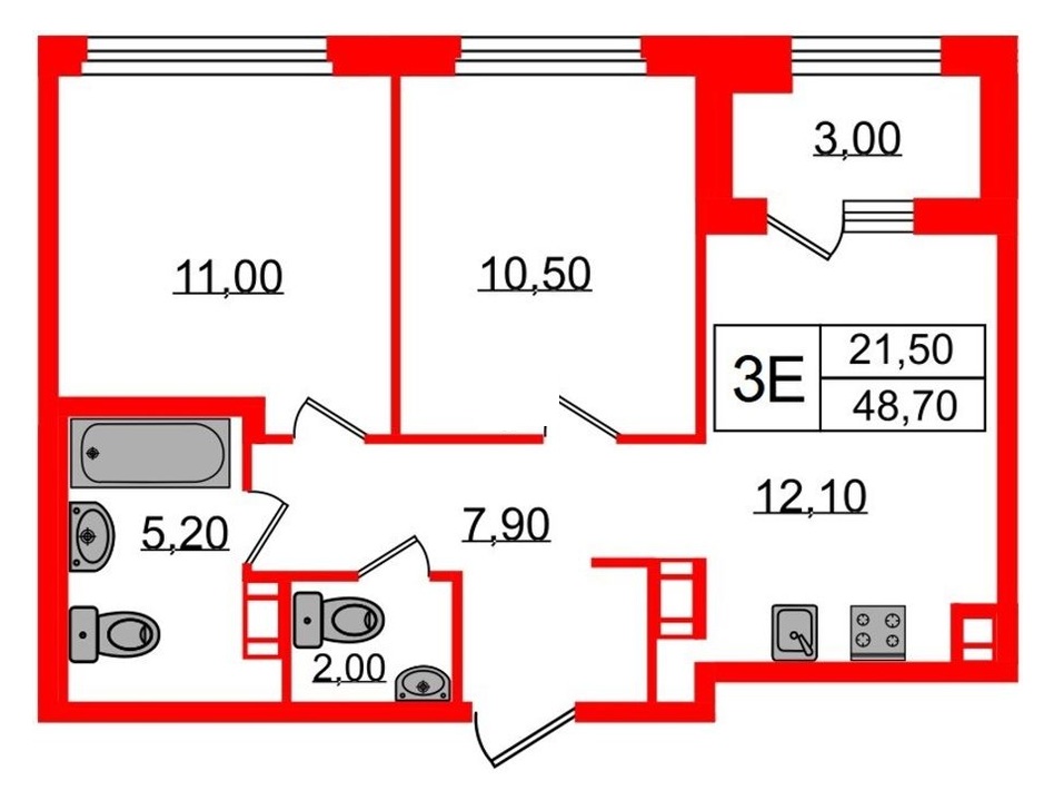 2-комнатная